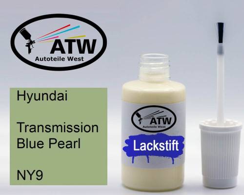 Hyundai, Transmission Blue Pearl, NY9: 20ml Lackstift, von ATW Autoteile West.